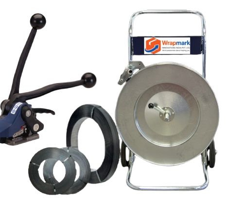 Basic Steel Strapping Set CH-47 + QPWK-S COIL HOLDER + 1 STEEL STRAPPING COIL